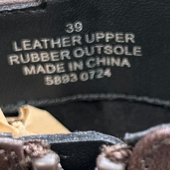 Kurt Geiger London Braxton Lock Bootie US 8.5 EU39 Stiletto Heel Preppy Brown Le - Picture 8 of 8